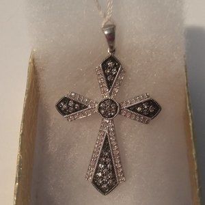Diamond Cross Silver 925